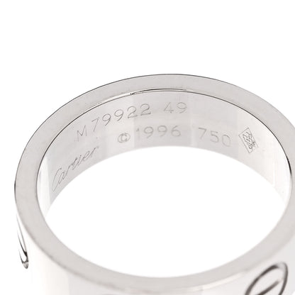 Cartier 18K White Gold 5.5mm LOVE Ring 49 4.75 4 of 4