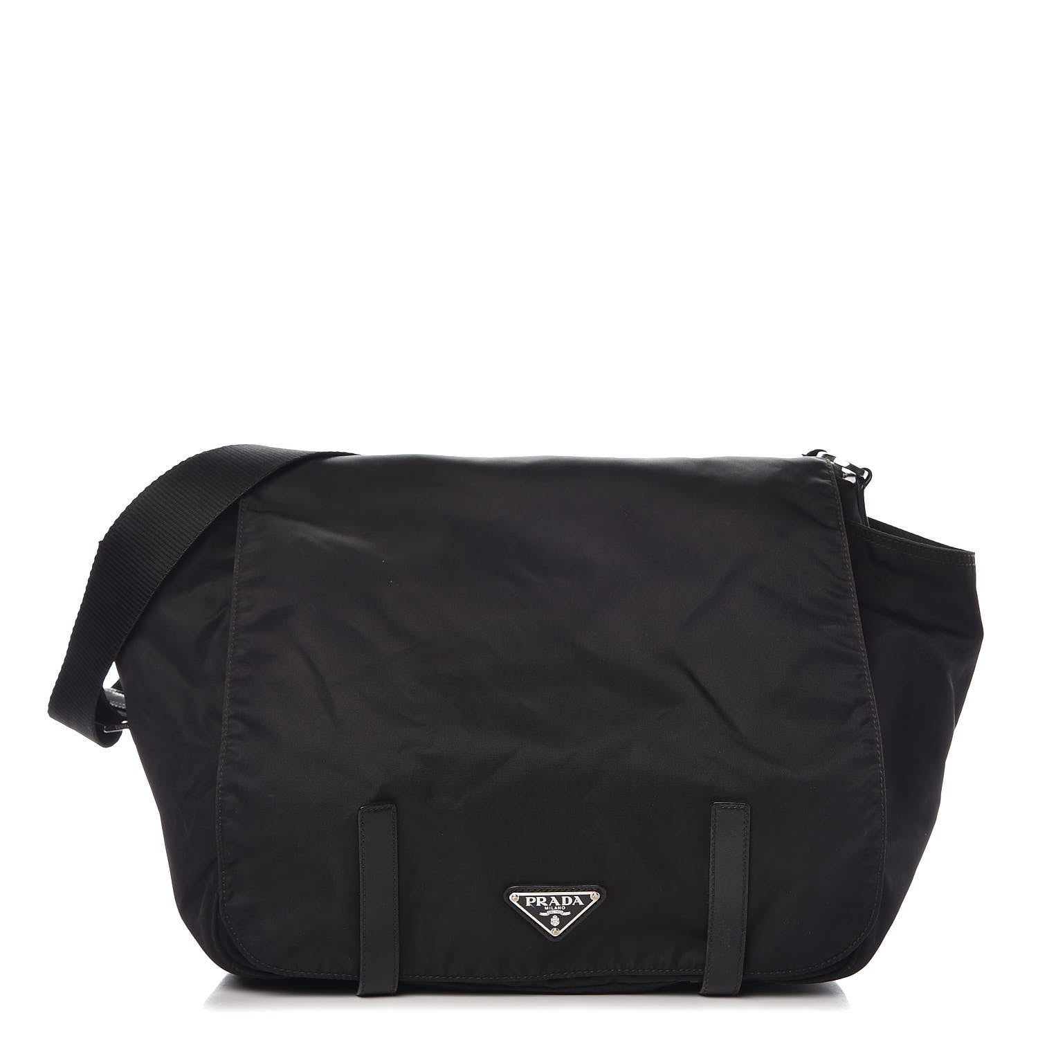 Prada Nylon Vela Messenger Bag Black 1 of 9