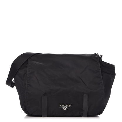 Prada Nylon Vela Messenger Bag Black 1 of 9