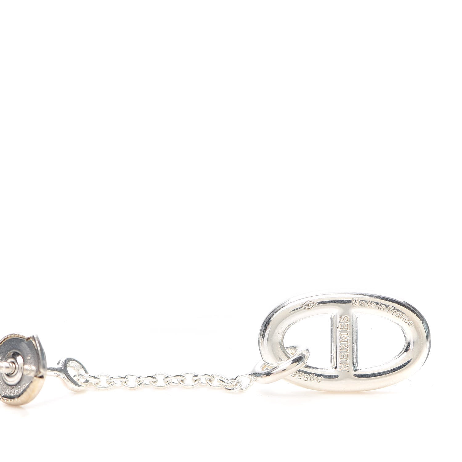Hermes Sterling Silver Farandole Drop Earrings 4 of 5
