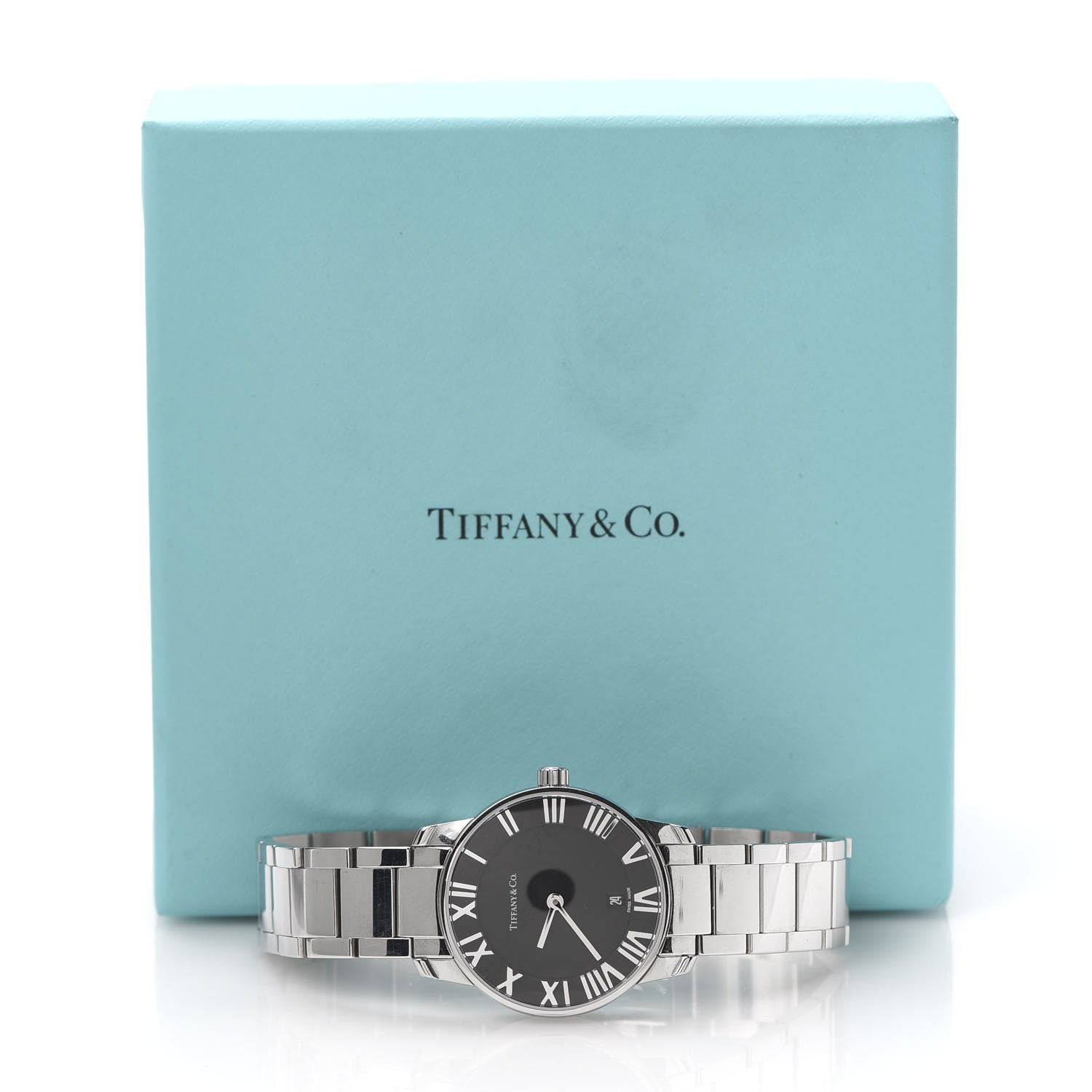 Tiffany Stainless Steel 29mm Atlas 2-Hand Quartz Watch Black 7 of 7