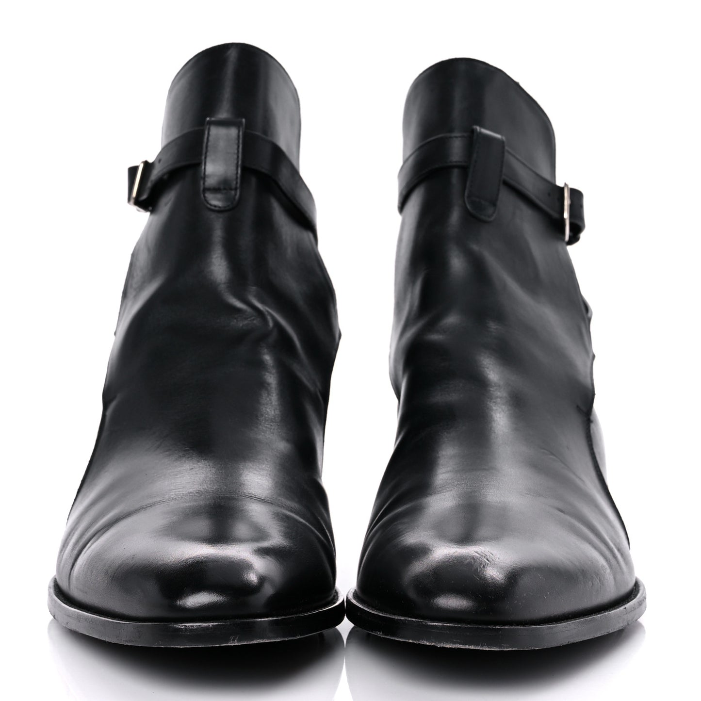 Calfskin Mens Ankle Boots 46 Black