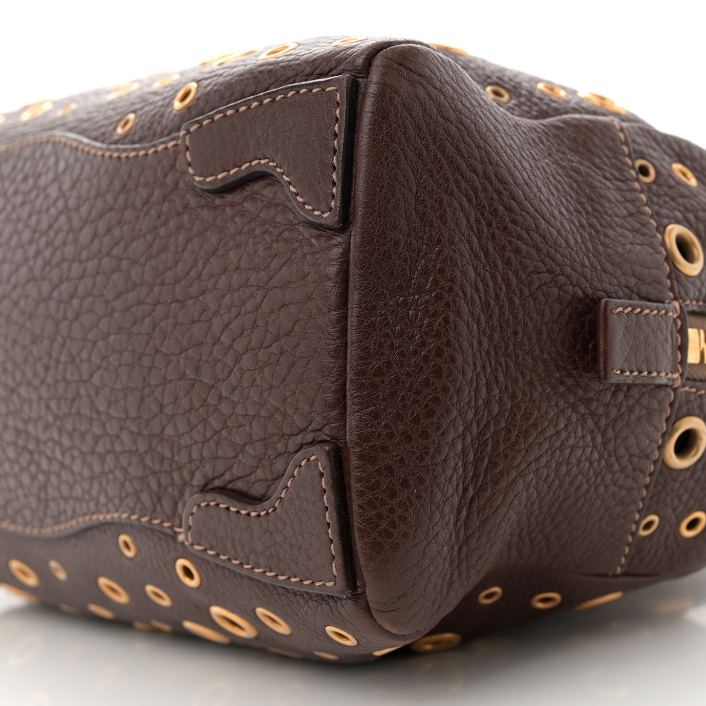 Vitello Daino Grommet Satchel Bruciato