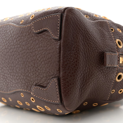 Prada Vitello Daino Grommet Satchel Bruciato 9 of 10
