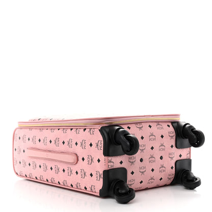 MCM Visetos Traveler Cabin Trolley Suitcase Pink 3 of 12