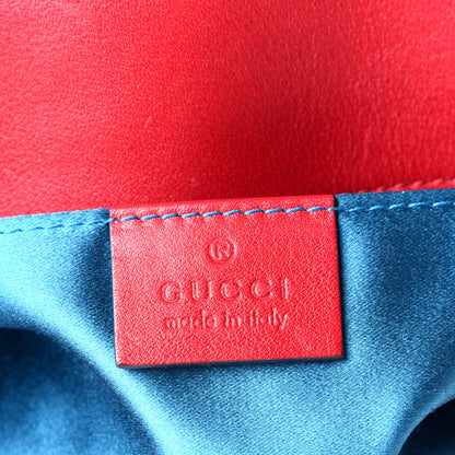 Gucci Velvet Matelasse Mini GG Marmont Shoulder Bag Hibiscus Red 6 of 10