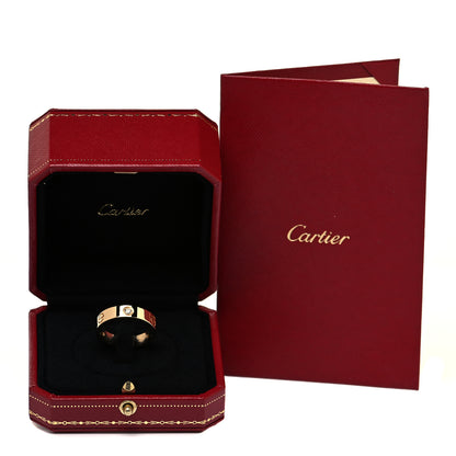 Cartier 18K Yellow Gold 3 Diamond 5.5mm LOVE Ring 62 10 5 of 5