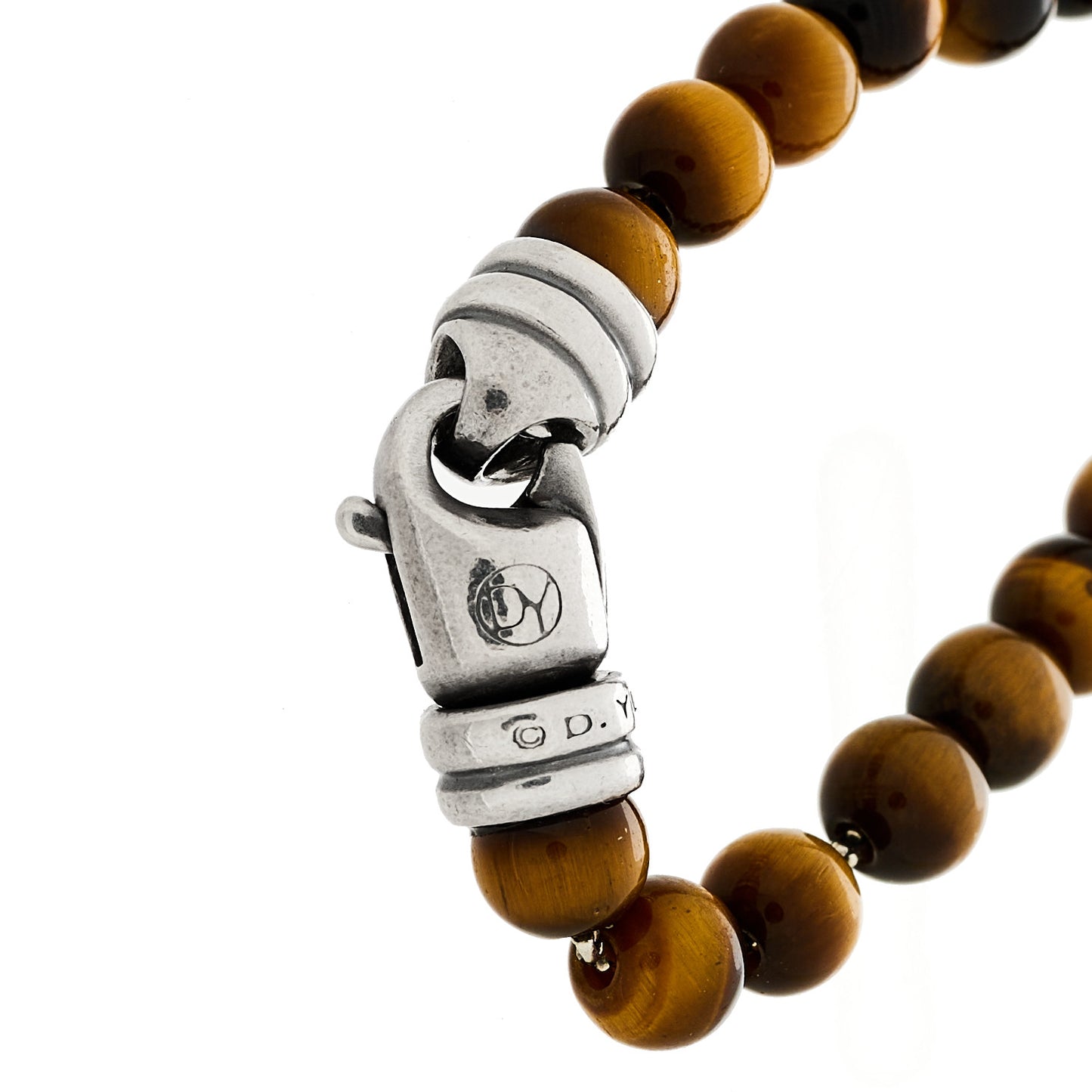 Sterling SIlver Tigers Eye 6mm Spiritual Beads Bracelet