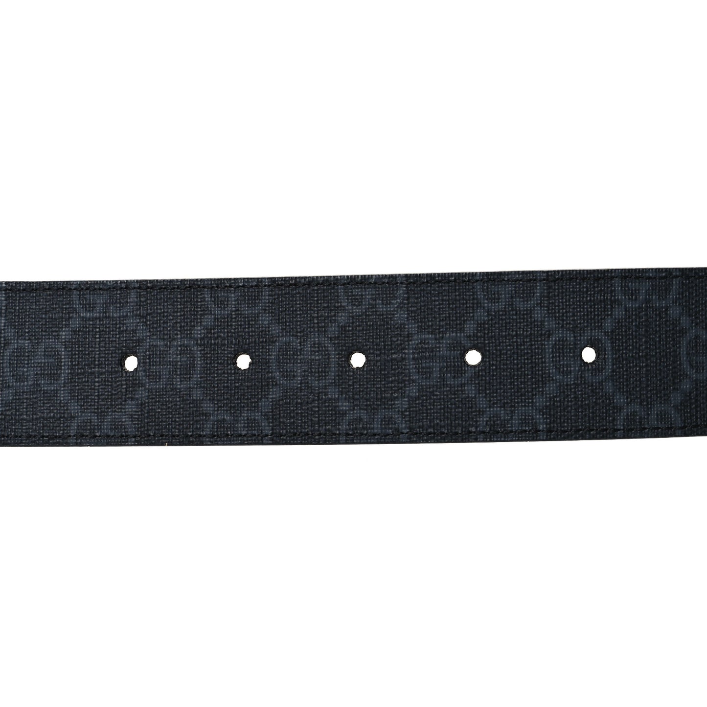 GG Supreme Monogram Plutone Calfskin Palladium Double G Reversible 37mm Belt 95 38 Black