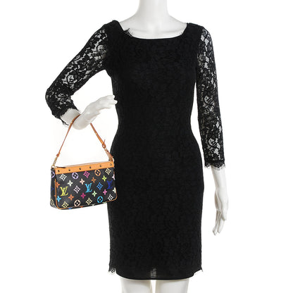 Louis Vuitton Monogram Multicolor Pochette Accessories Black 2 of 8