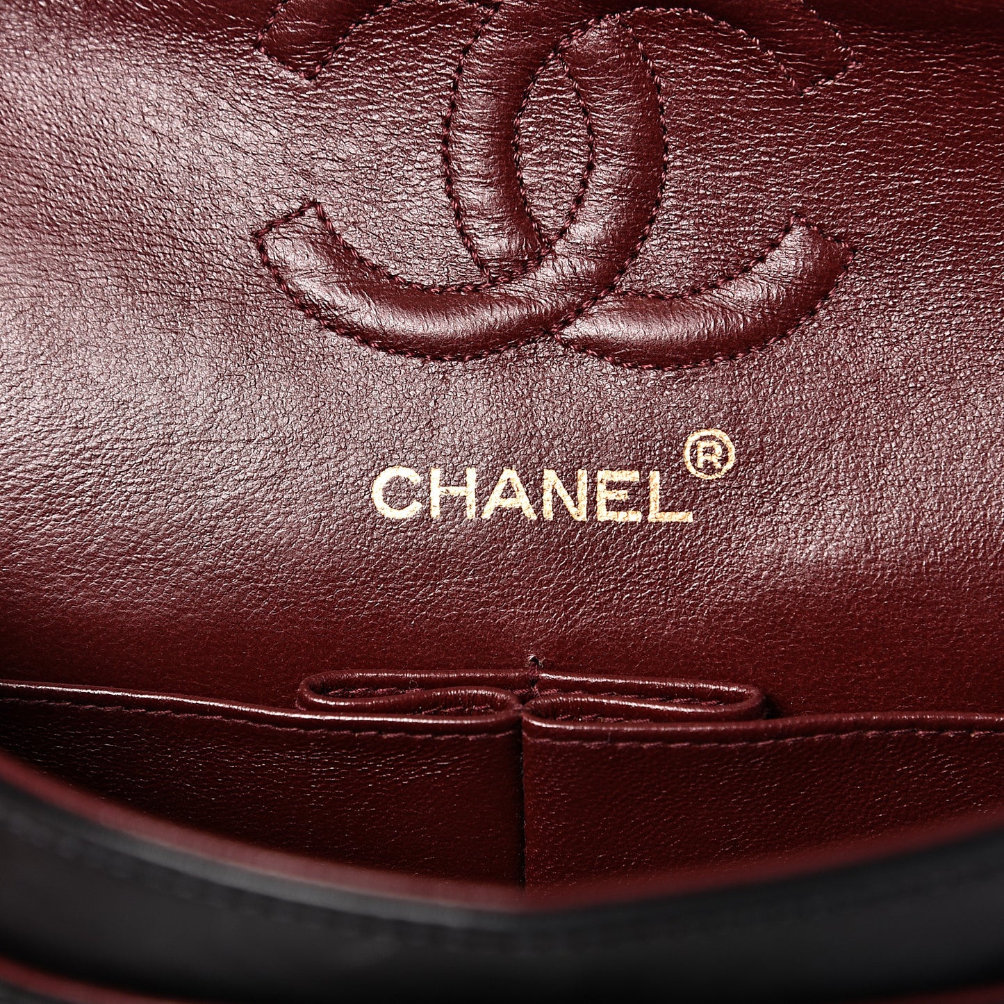 Lambskin Quilted Small Double Flap Black