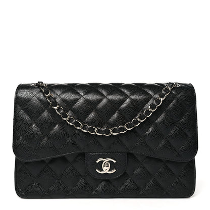 Chanel Caviar Quilted Jumbo Double Flap Black 1 of 10
