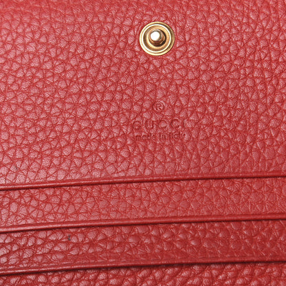 Gucci Pebbled Calfskin Animalier Card Case Red 6 of 7