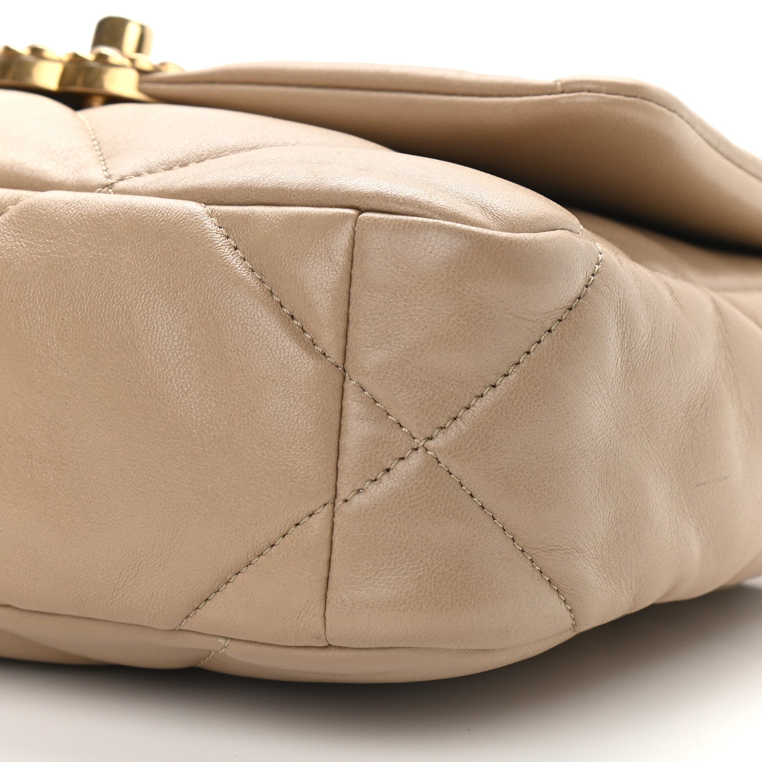 Chanel Lambskin Quilted Medium Chanel 19 Flap Dark Beige 9 of 9