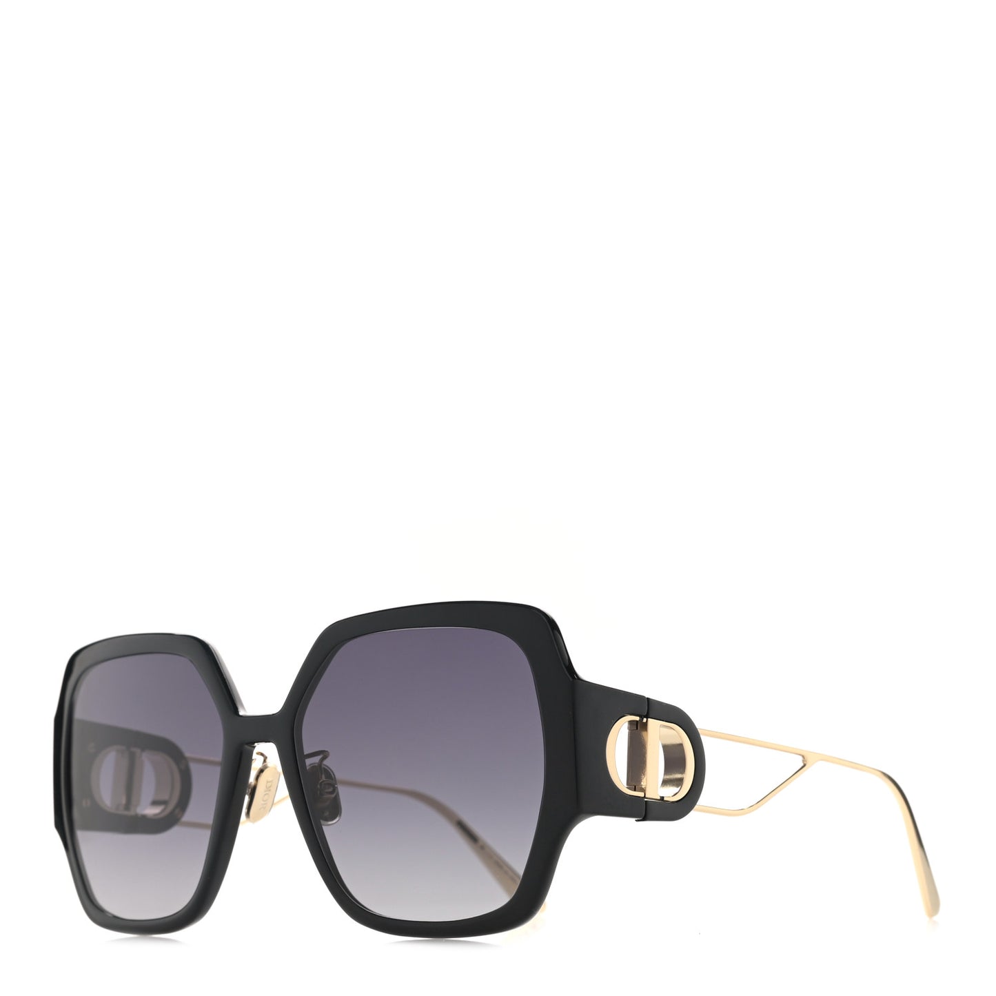 Acetate Square 30 Montaigne Sunglasses Black
