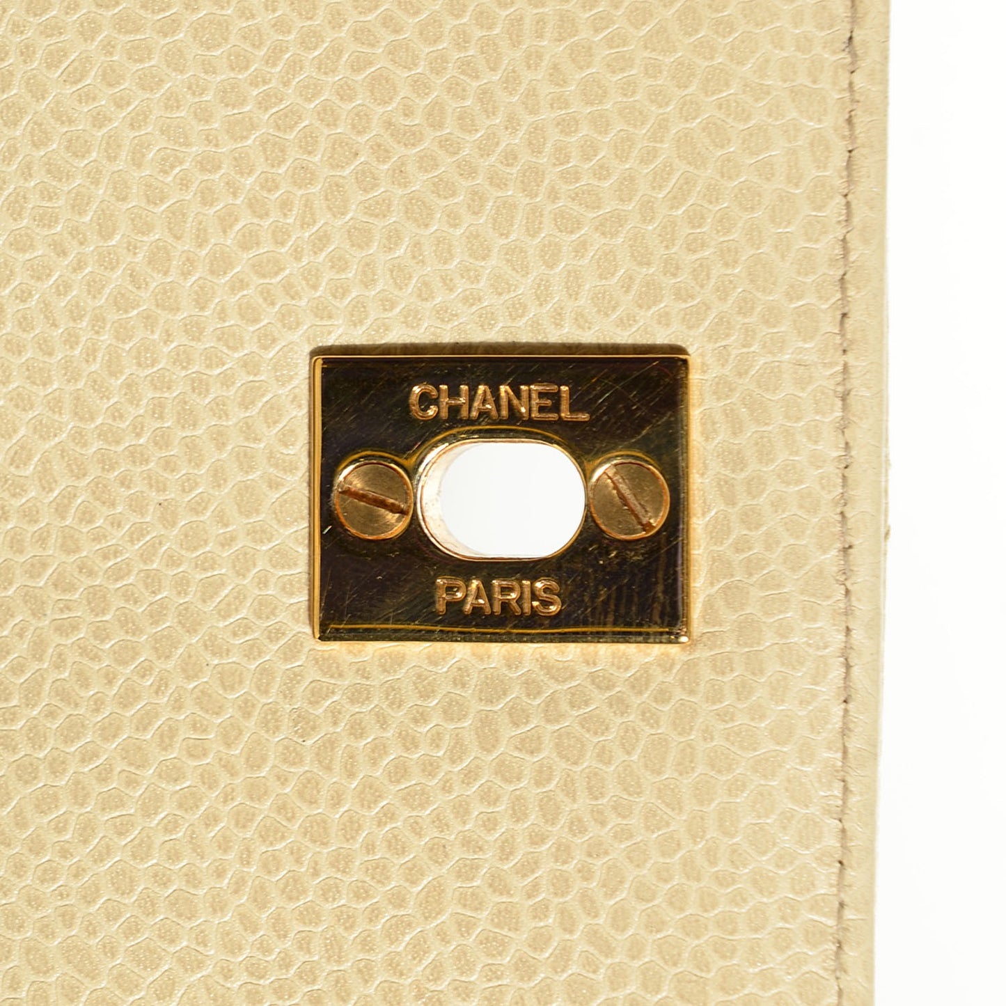 Caviar Quilted Medium Flap Shoulder Bag Beige