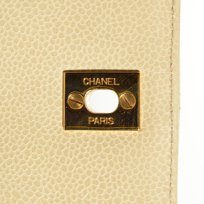 Chanel Caviar Quilted Medium Flap Shoulder Bag Beige 9 of 9