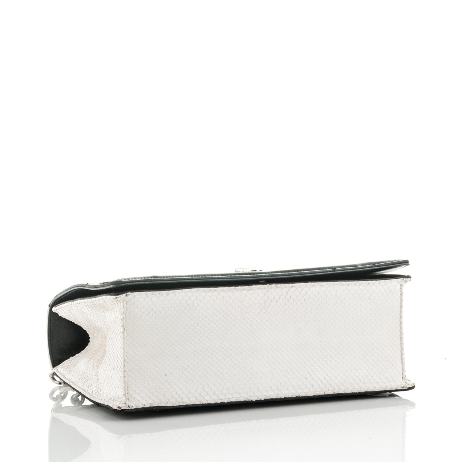 Christian Dior Lambskin Python Large Diorama Flap Bag Black White 4 of 8