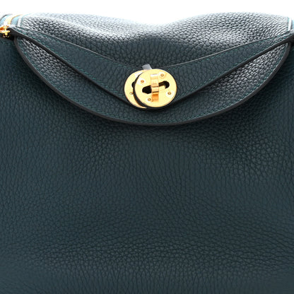 Hermes Taurillon Clemence Lindy 26 Vert Cypress 8 of 11