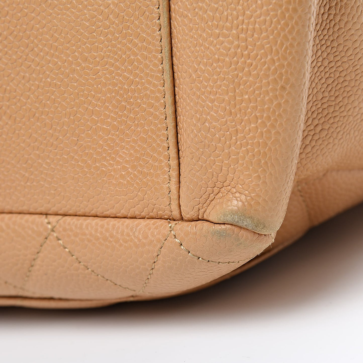Caviar Quilted Grand Shopping Tote GST Beige