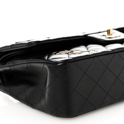 Chanel Lambskin Quilted Medium Hollywood Charms Double Flap Black 9 of 11