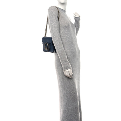 Gucci Dollar Calfskin Crystal Mini Dionysus Shoulder Bag Blue Agata Montana Sapphire 2 of 10