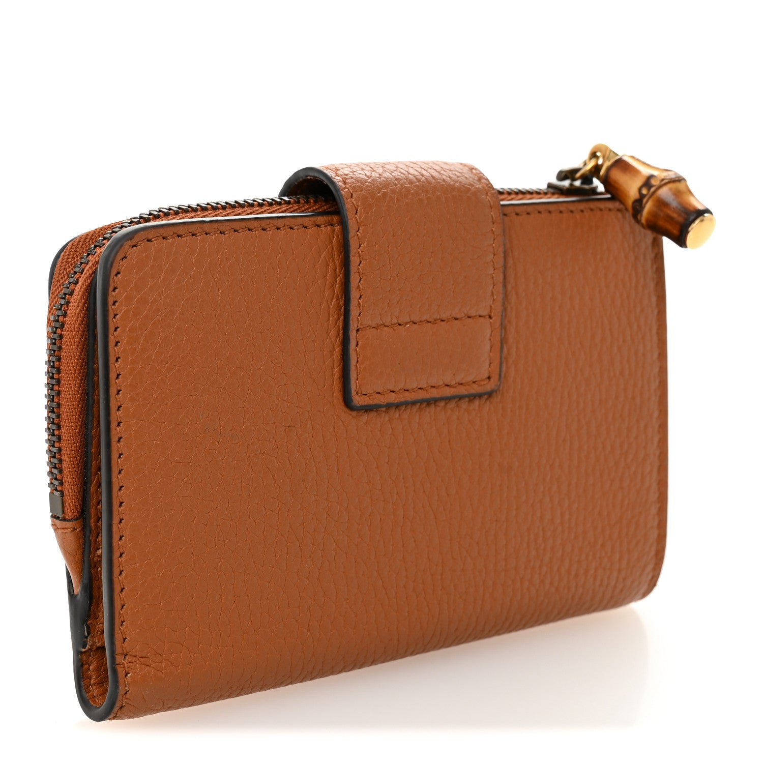 Gucci Piuma Calfskin Medium Bamboo Double G Wallet Cuir 3 of 7