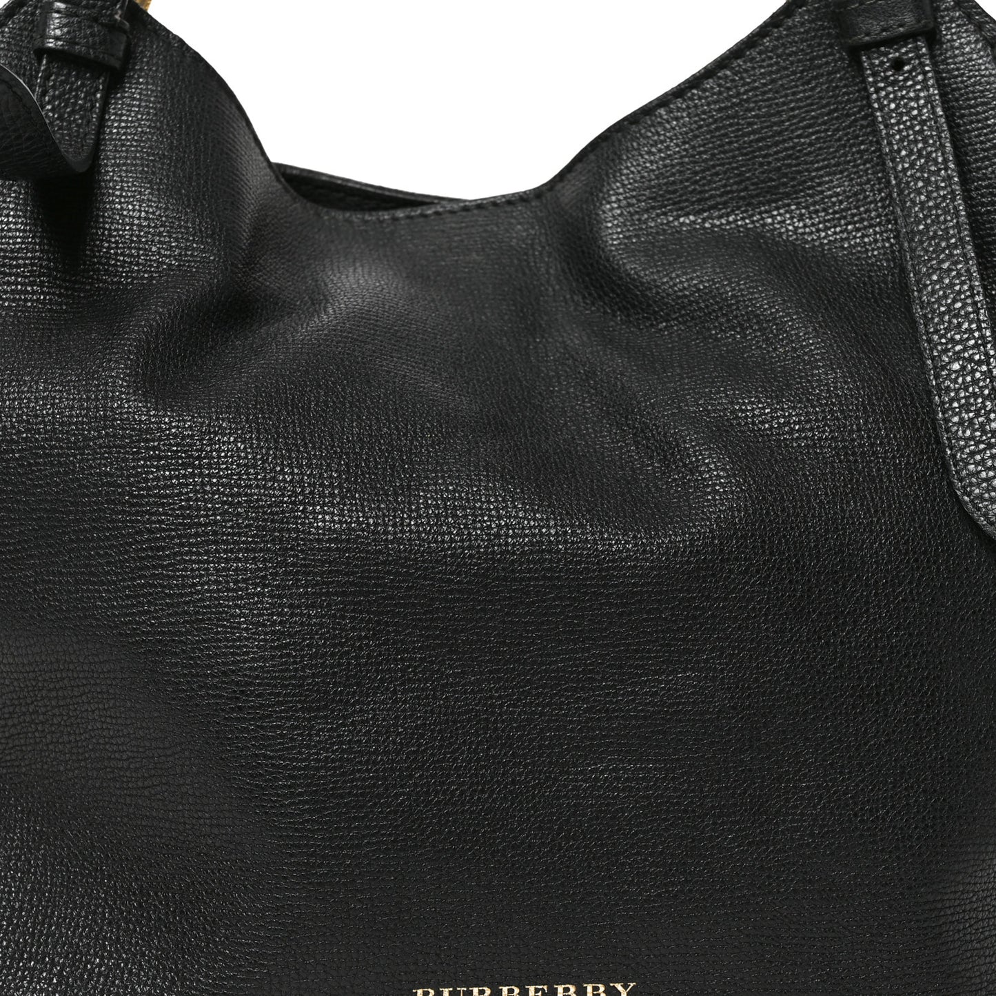Grainy Calfskin House Check Small Canterbury Tote Black