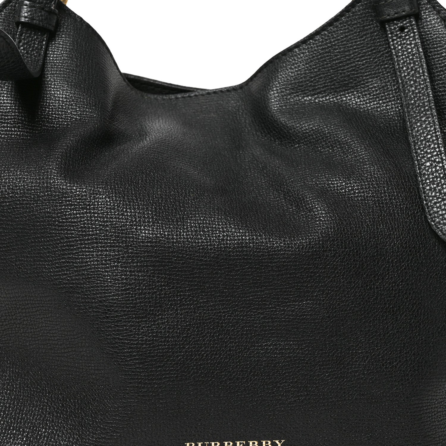 Burberry Grainy Calfskin House Check Small Canterbury Tote Black 7 of 10