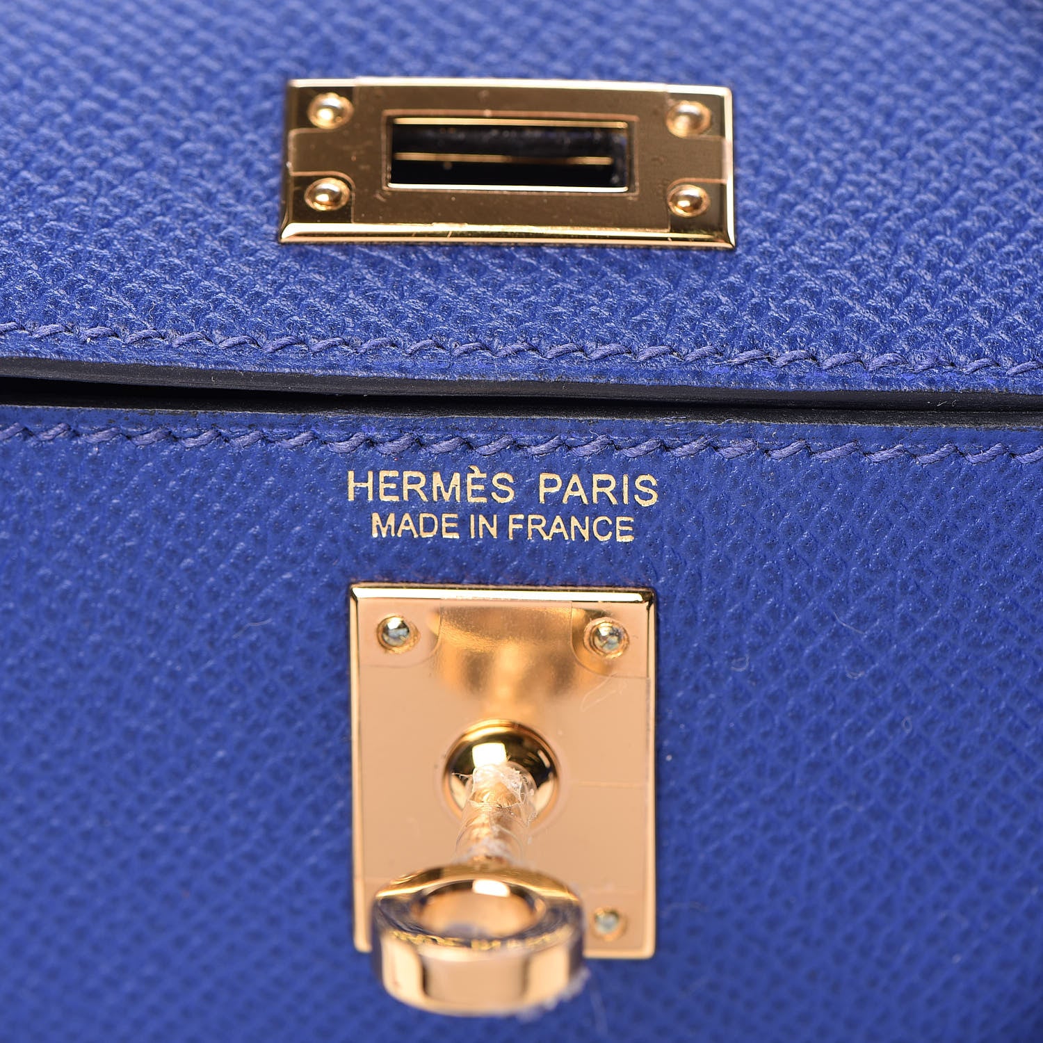 Hermes Epsom Mini Kelly Sellier 20 Bleu Electrique 10 of 35