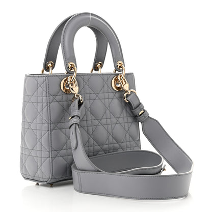 Christian Dior Lambskin Cannage Small My ABCDior Lady Dior Grey 3 of 10