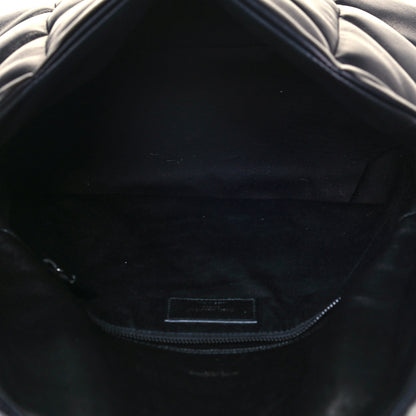 Saint Laurent Lambskin Quilted Medium Loulou Puffer Monogram Chain Satchel Black 5 of 10