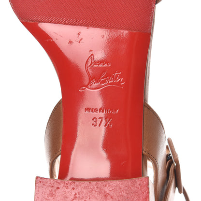Christian Louboutin Calf Multipot 25 Block Heel Sandals 37.5 Cuoio 10 of 13