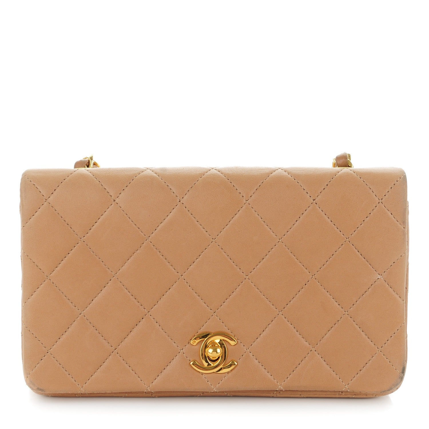 Chanel Lambskin Quilted Mini Flap Beige 1 of 9
