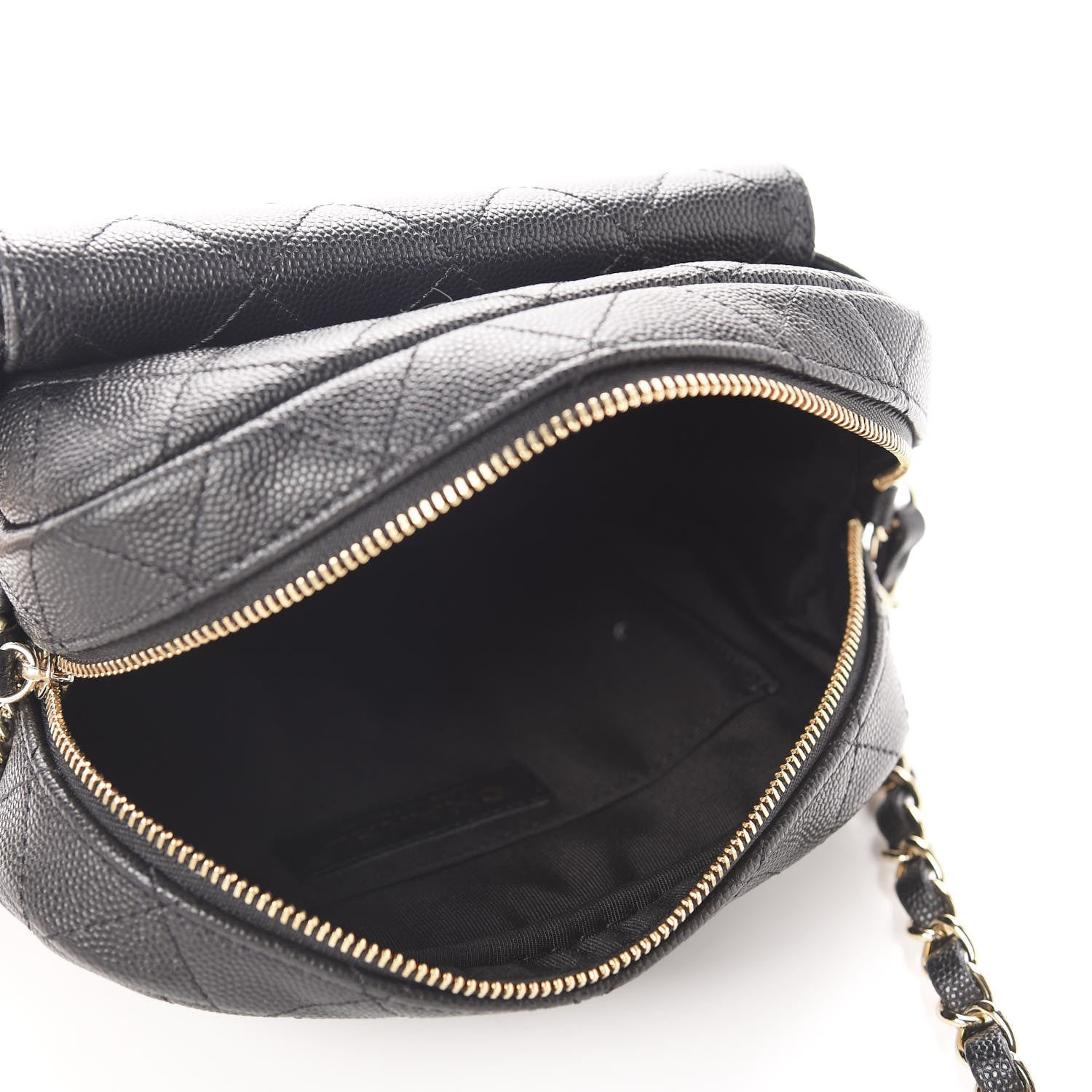 Chanel Caviar Quilted CC Day Camera Case Black 5 of 10