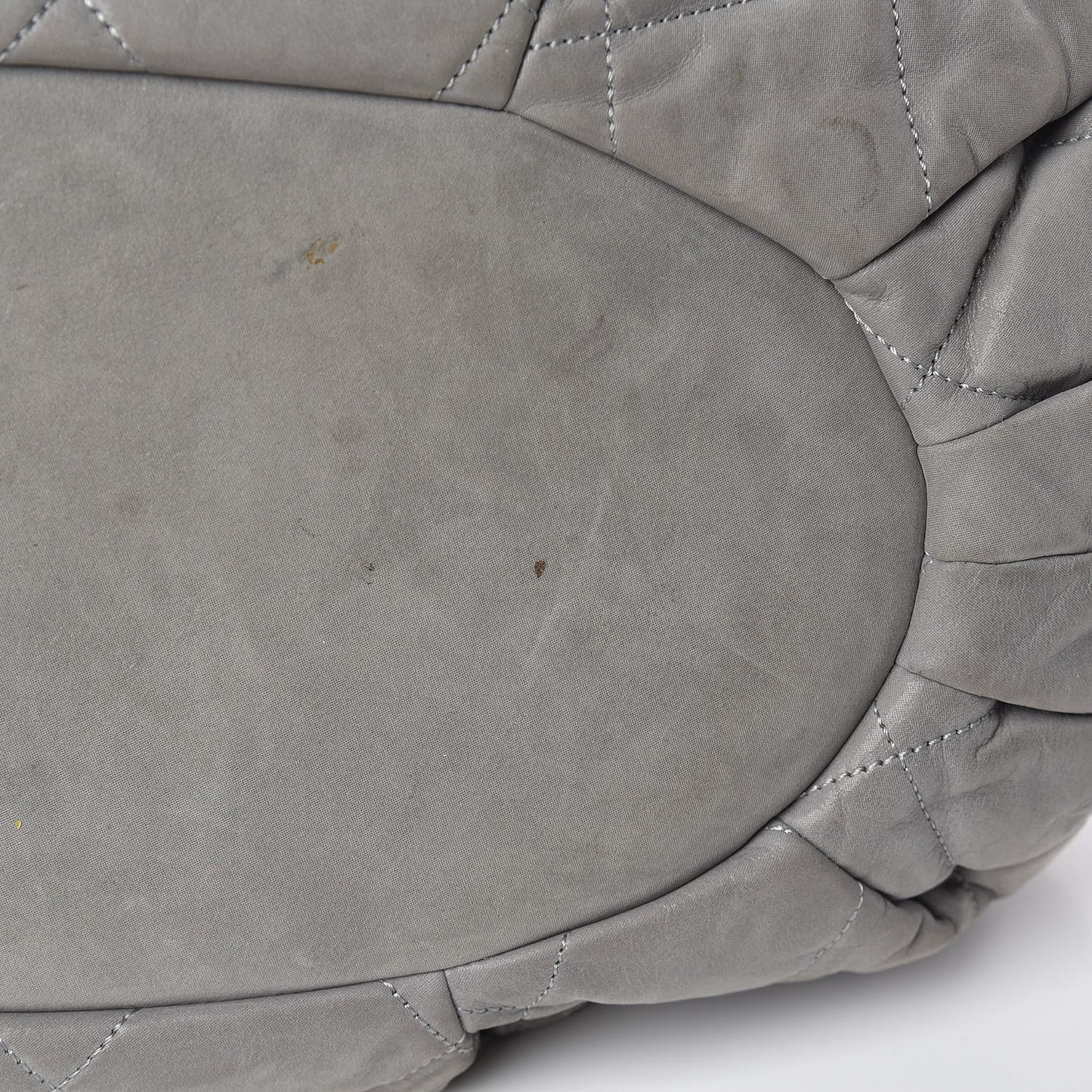Iridescent Calfskin Quilted Large In The Mix Tote Grey