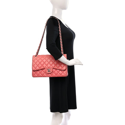 Chanel Lambskin Quilted Jumbo Double Flap Pink 2 of 10