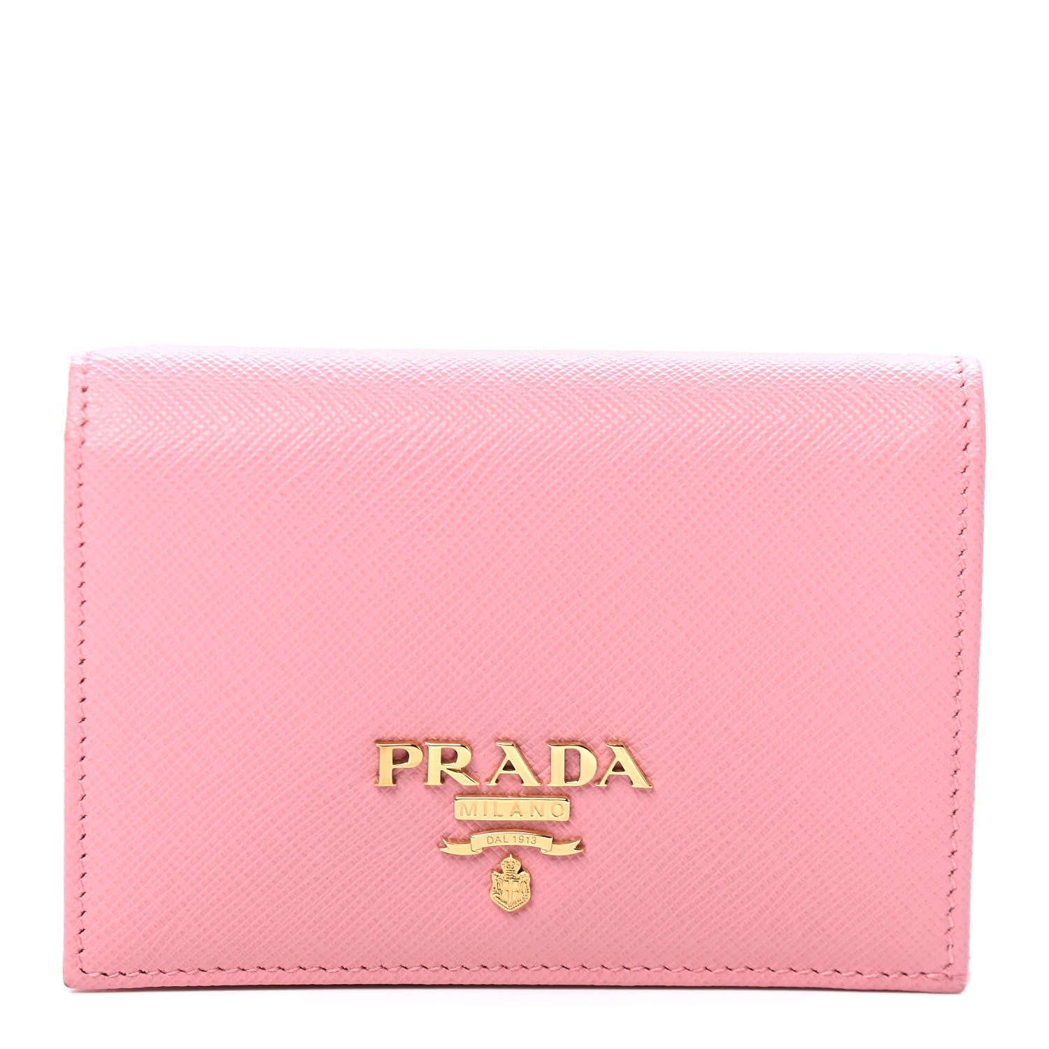 Prada Saffiano Metal Bi-Fold Wallet Petalo 1 of 5