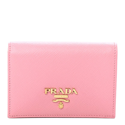 Prada Saffiano Metal Bi-Fold Wallet Petalo 1 of 5
