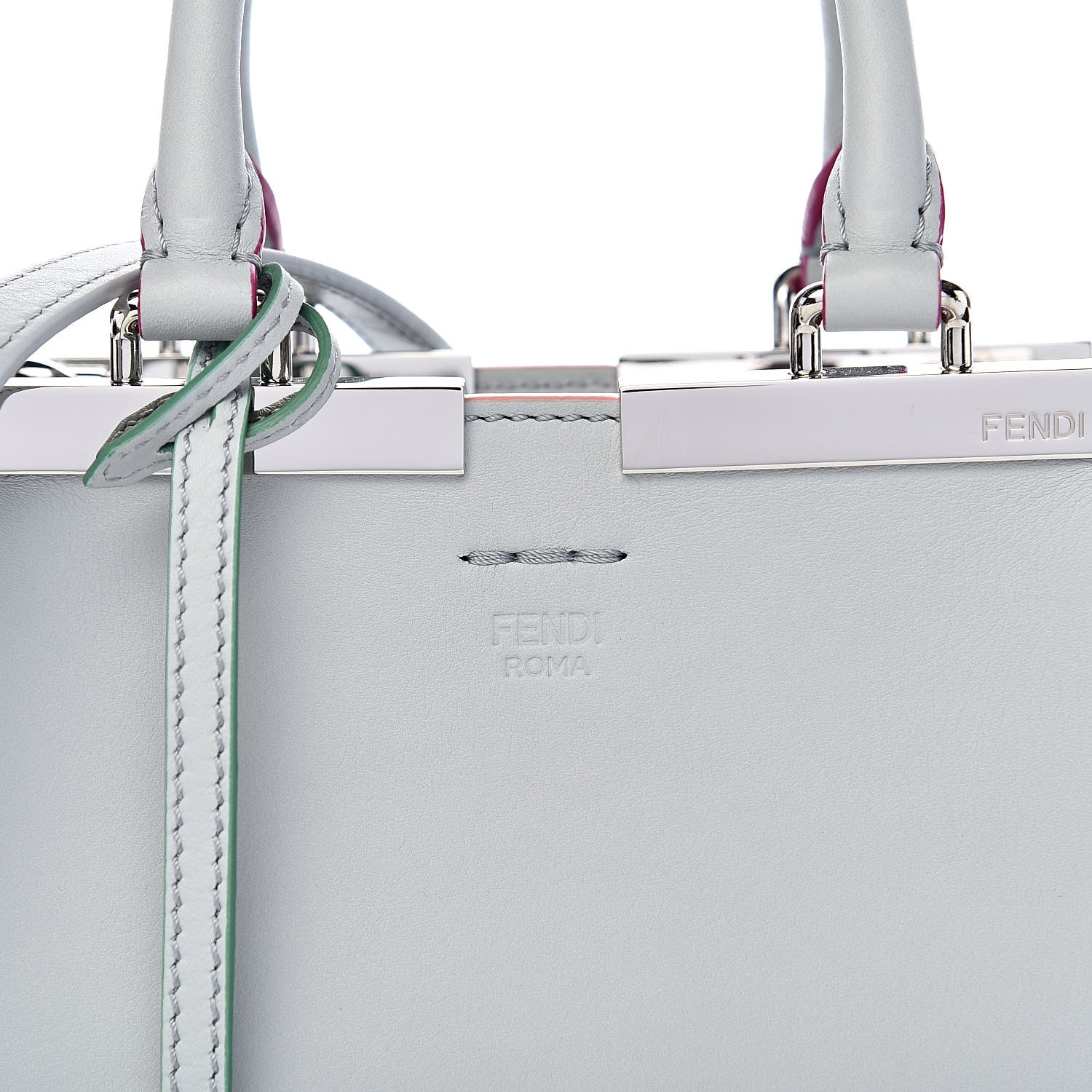 Fendi Vitello Dolce Mini 3jours Tote Grigio Perla 12 of 12