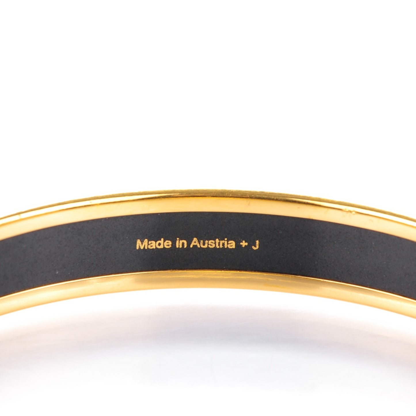 Enamel Printed Narrow Caleche Bracelet 65 Black