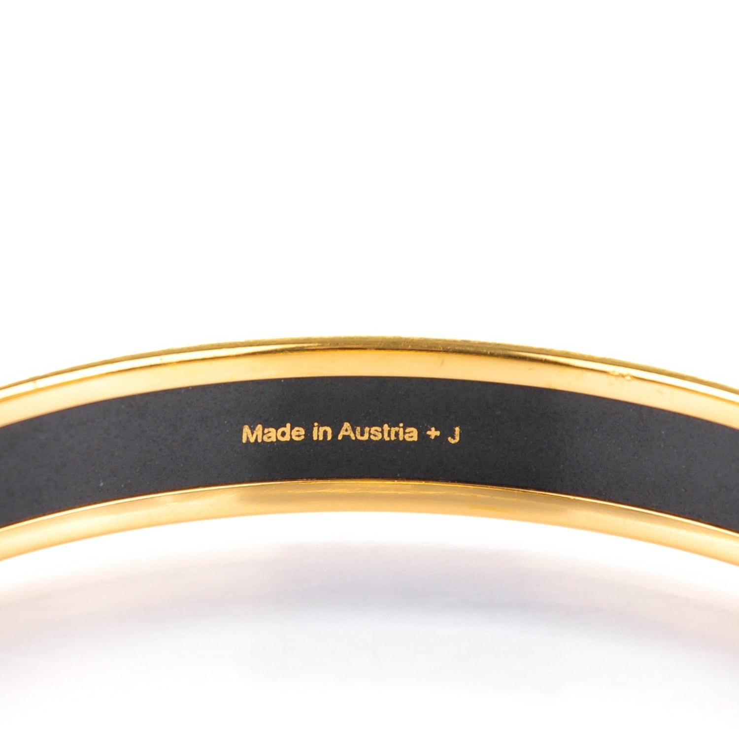 Hermes Enamel Printed Narrow Caleche Bracelet 65 Black 4 of 5