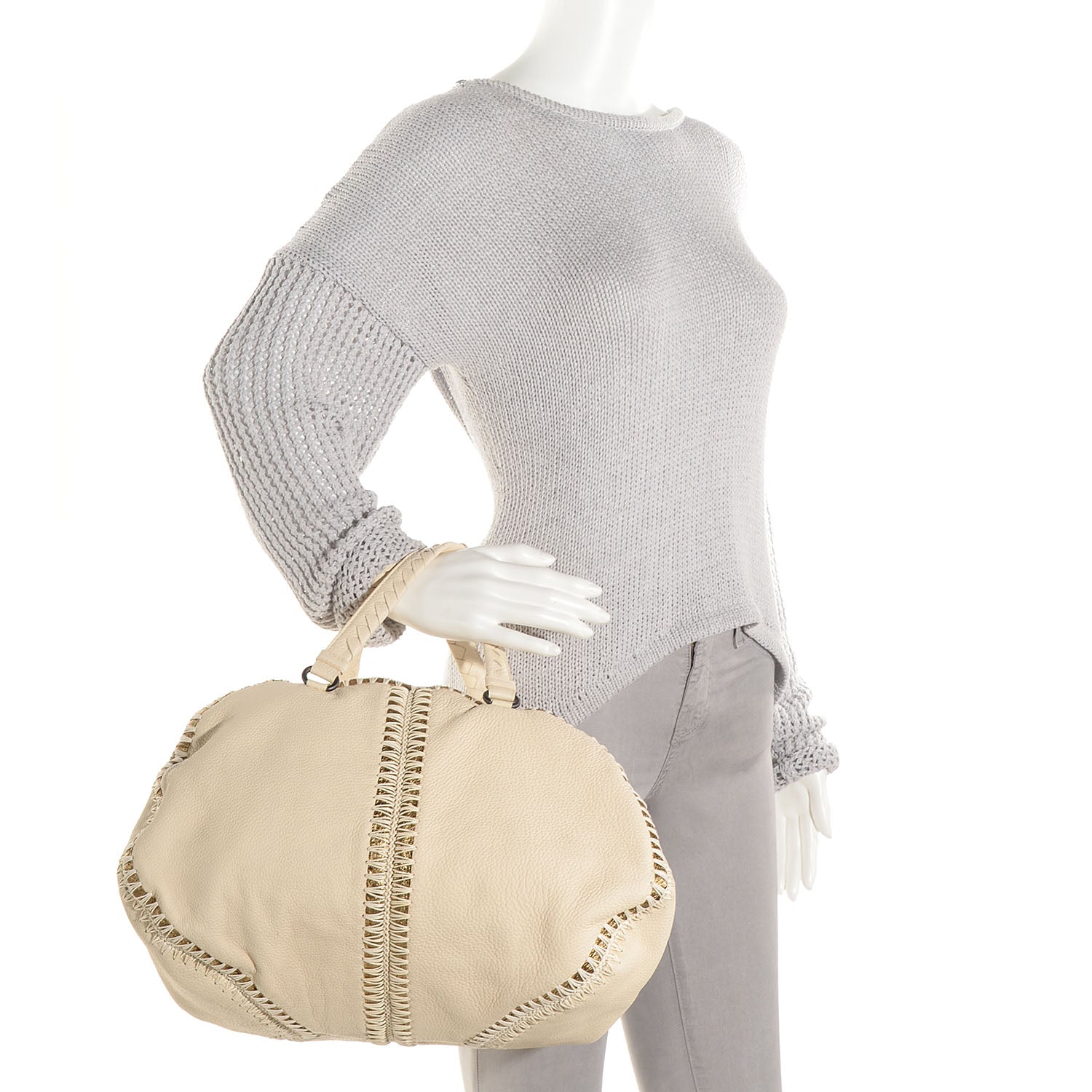 Bottega Veneta Cervo Uncinetto Bag Natural 2 of 8
