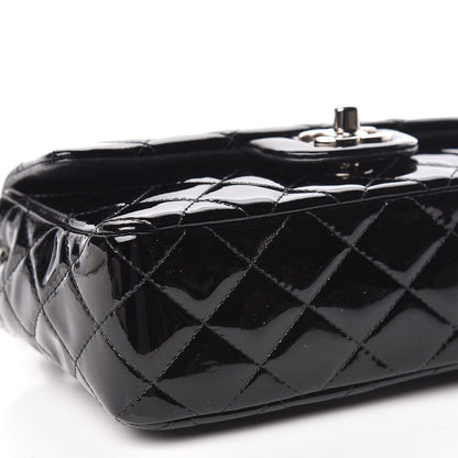 Chanel Patent Calfskin Quilted Mini Rectangular Flap Black 9 of 11