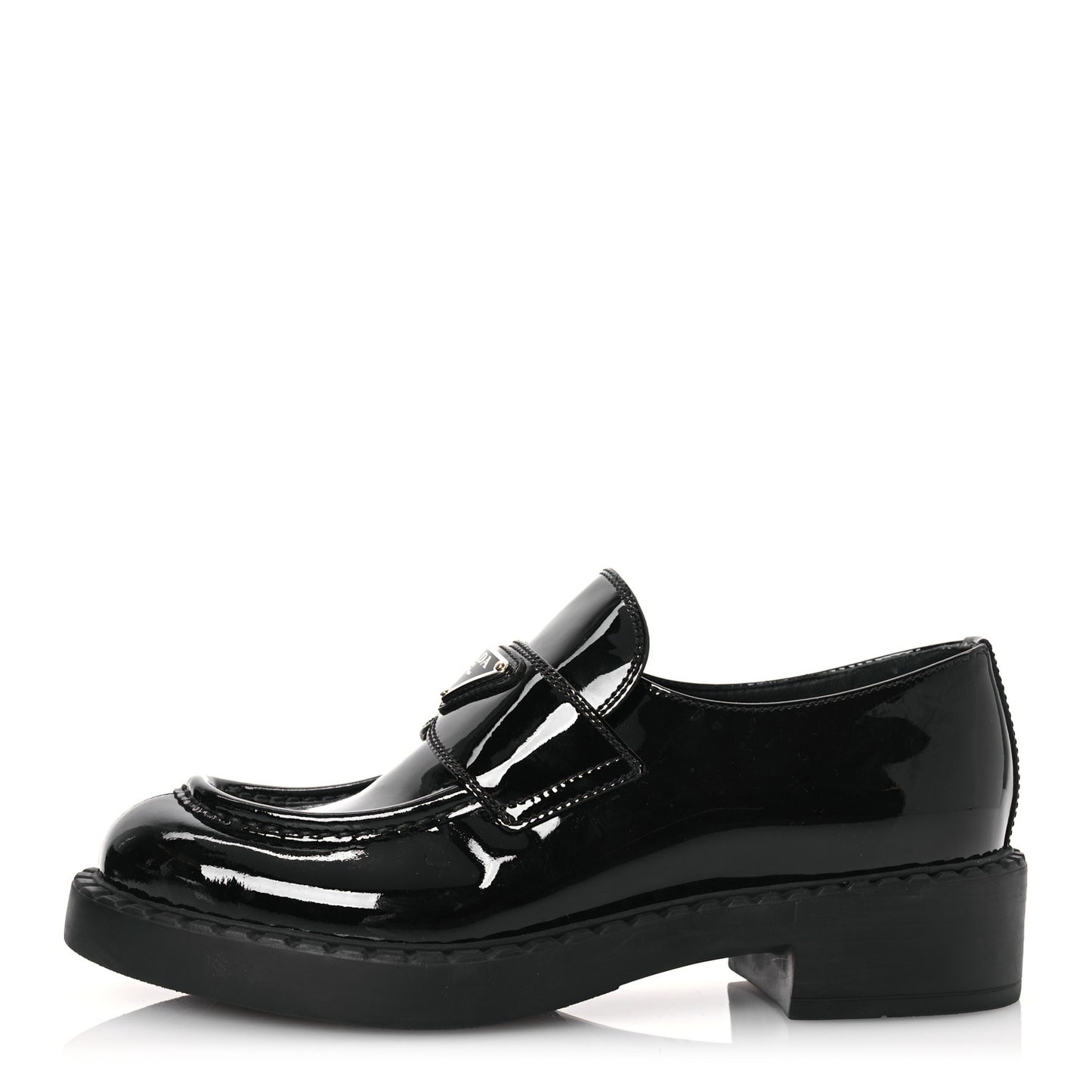 Vernice Triangle 50mm Loafers 38 Black