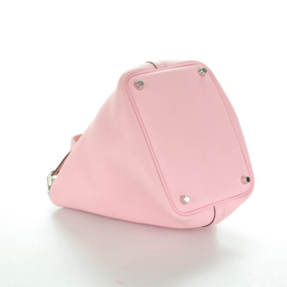 Hermes Taurillon Clemence Picotin Lock 18 PM Rose Sakura 4 of 7