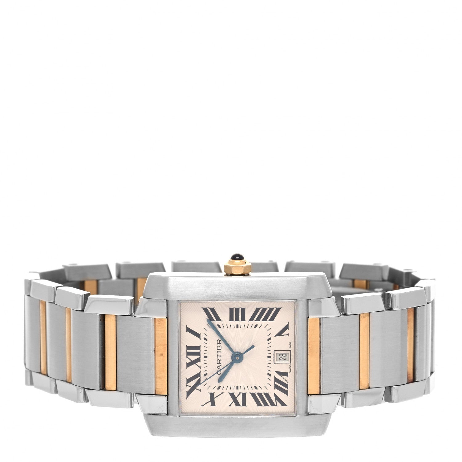 Cartier Stainless Steel 18K Yellow Gold 28mm Tank Francaise Automatic Watch 2 of 4