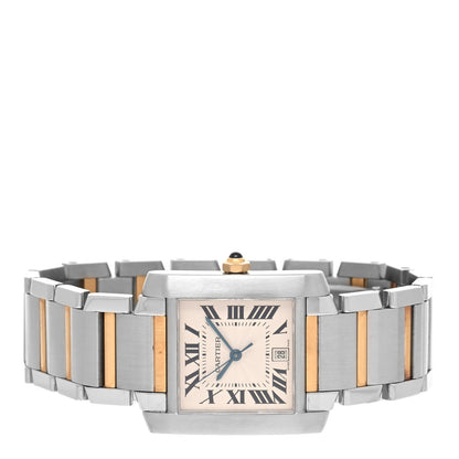 Cartier Stainless Steel 18K Yellow Gold 28mm Tank Francaise Automatic Watch 2 of 4