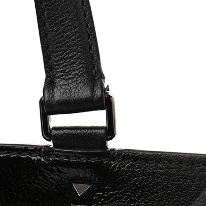 Valentino Garavani Patent Pebbled Calfskin Medium JoyLock Satchel Black 11 of 11