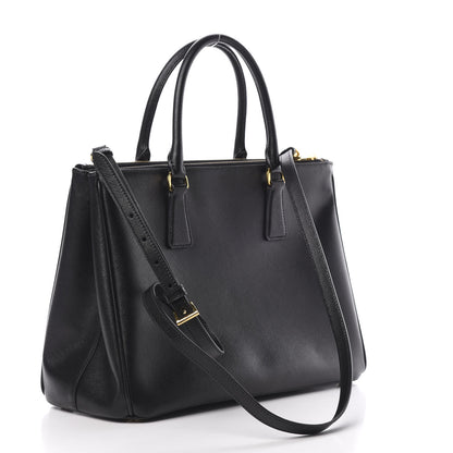 Prada Saffiano Medium Galleria Double Zip Tote Black 3 of 14